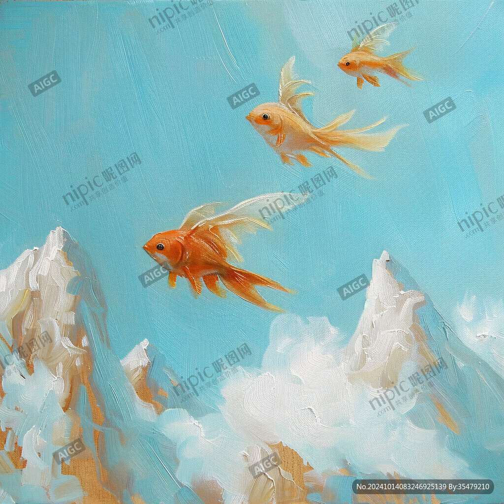 立体画素材金鱼立体画