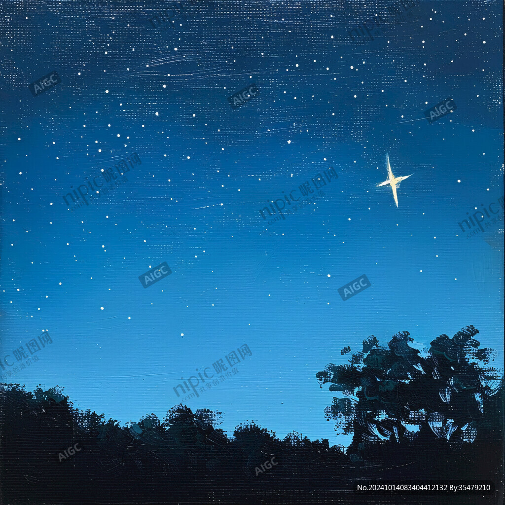 装饰画流星璀璨星空