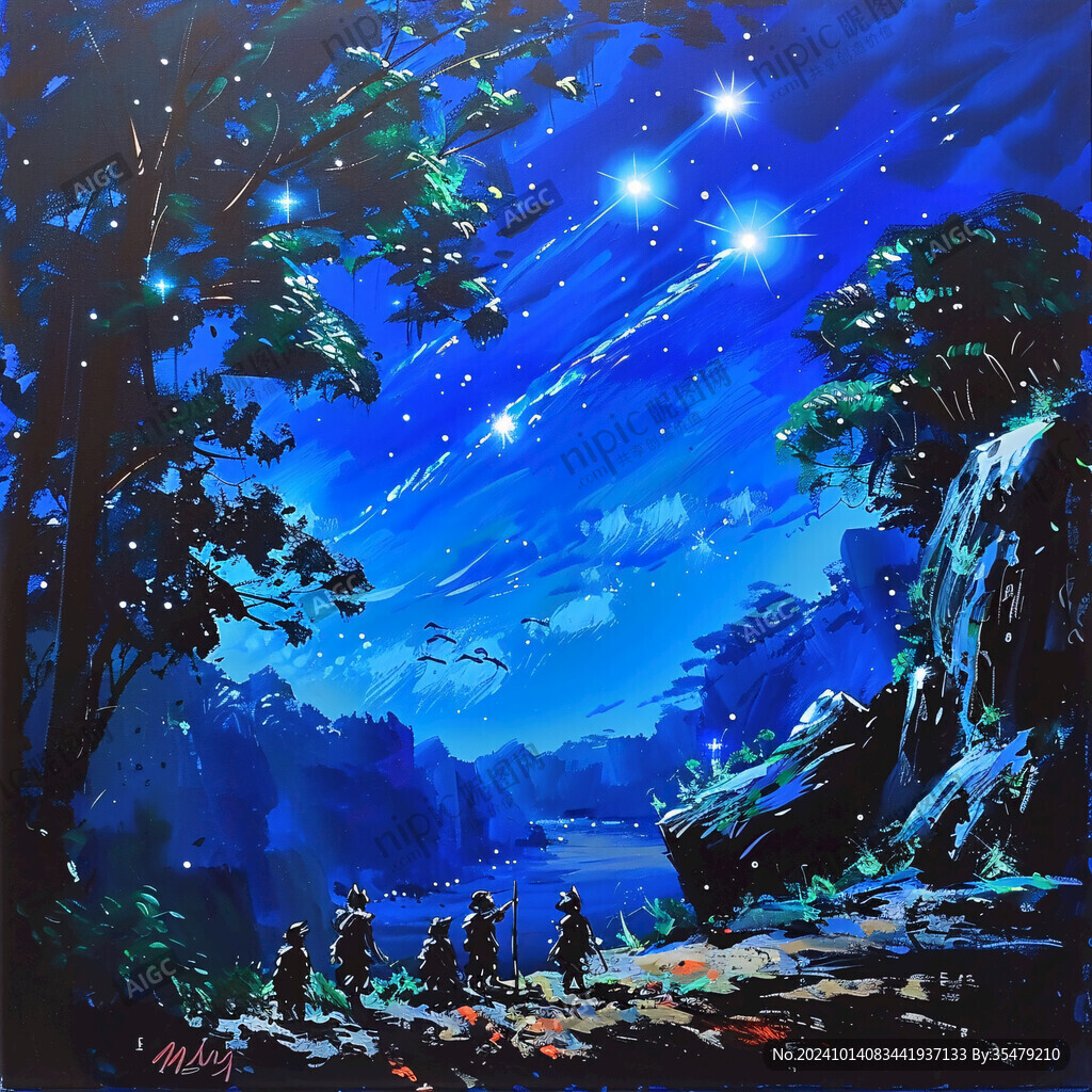 流星雨装饰画