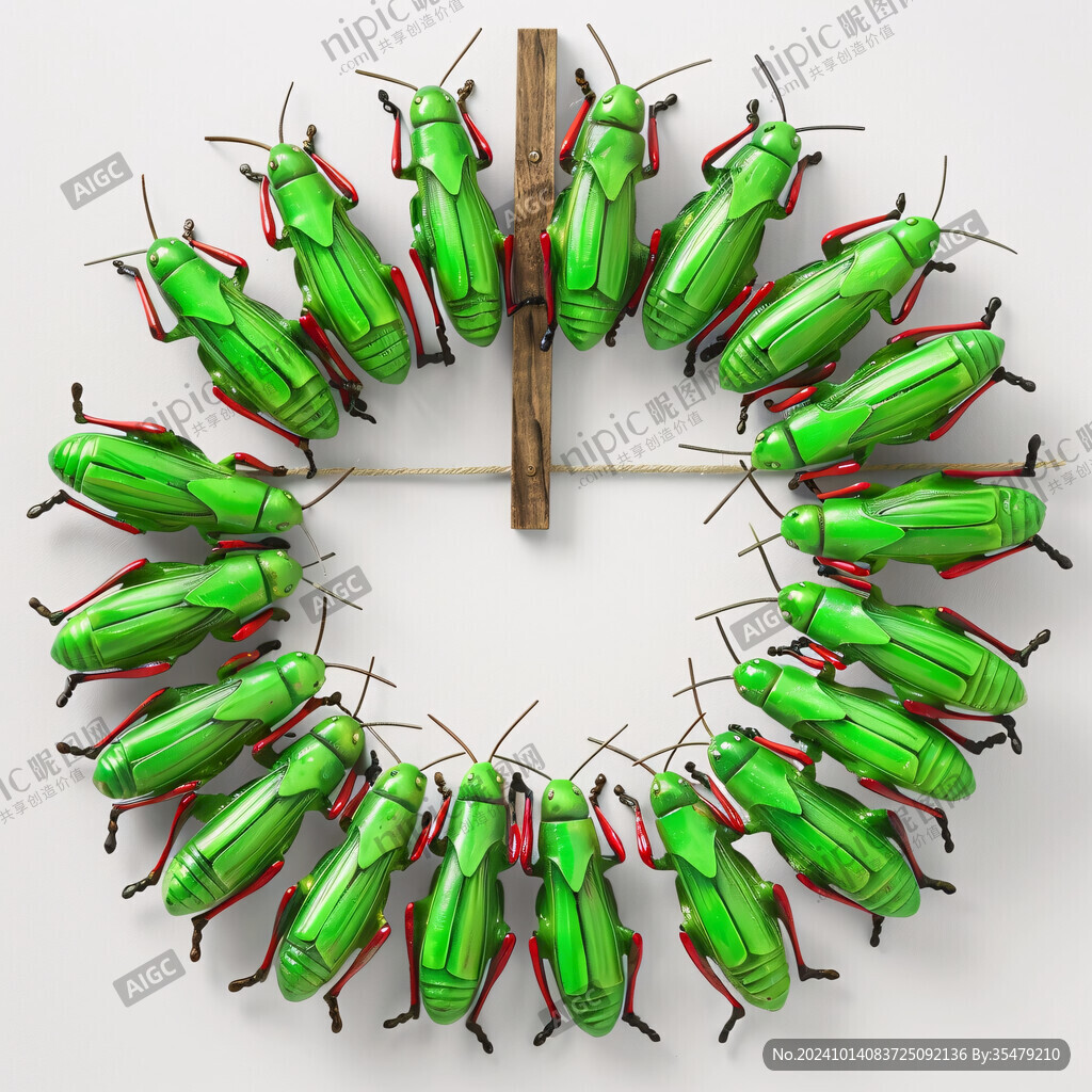 蚱蜢造型蚱蜢编制物