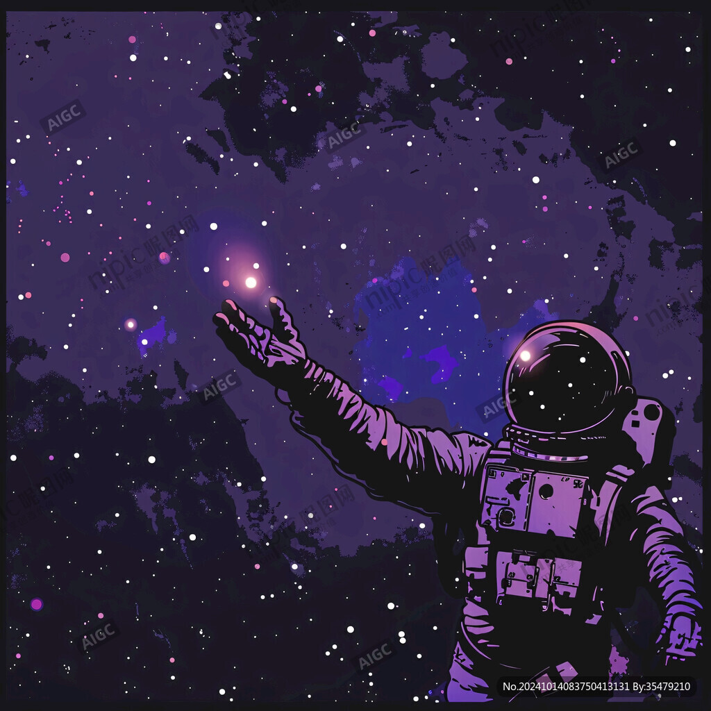 敬礼的宇航员