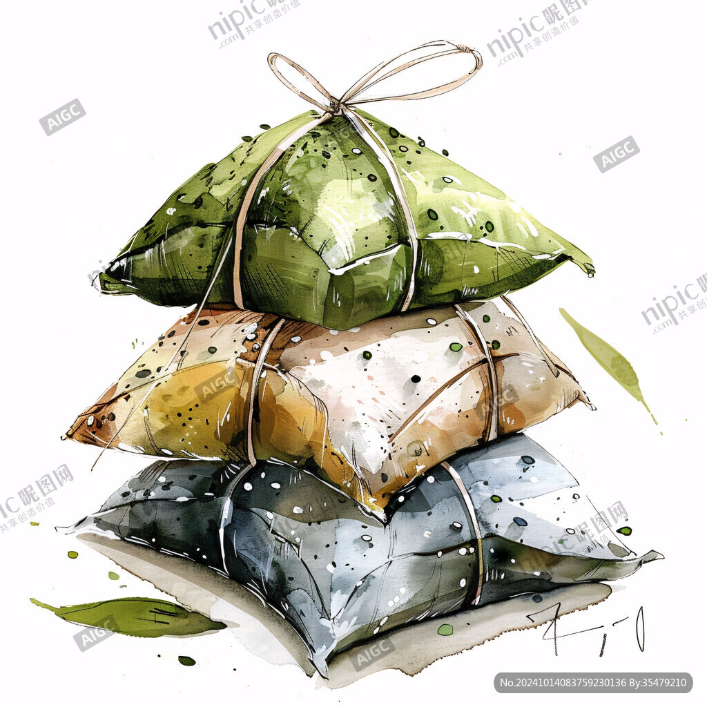粽子水墨画