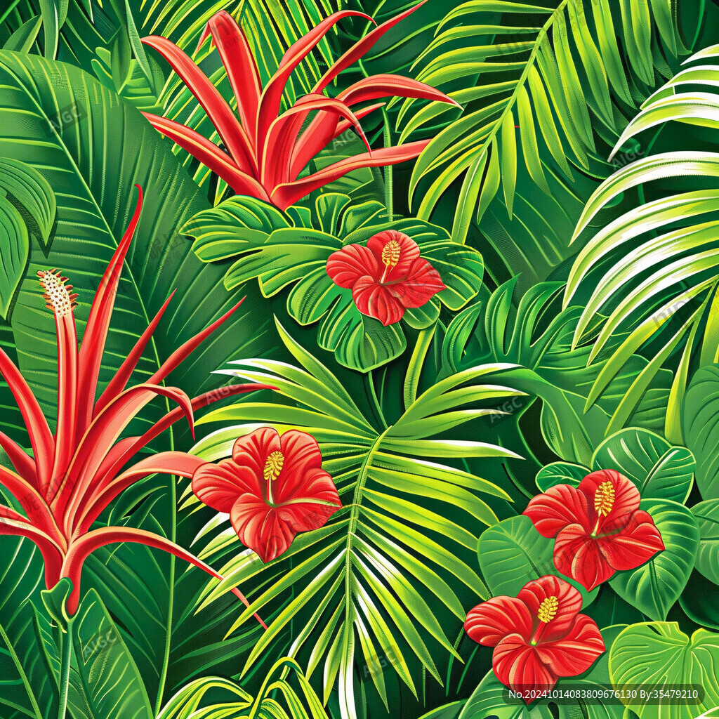 热带植物插画