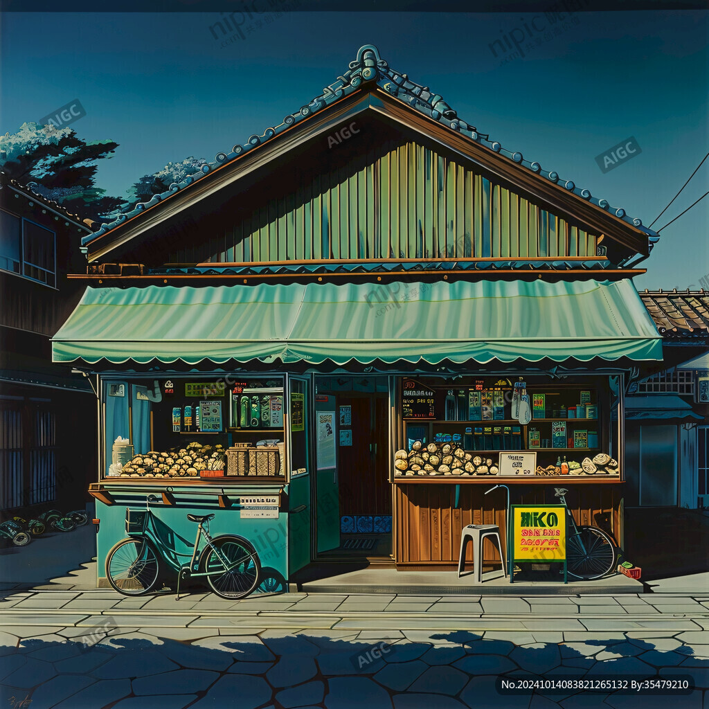 街边小店插画