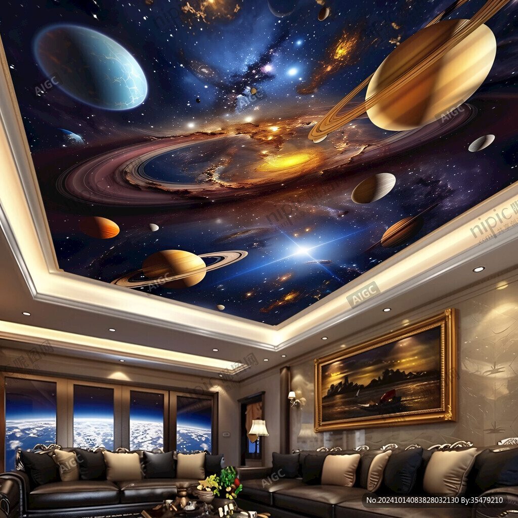 星空吊顶天顶画