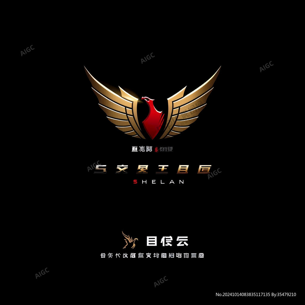 盾形翅膀logo