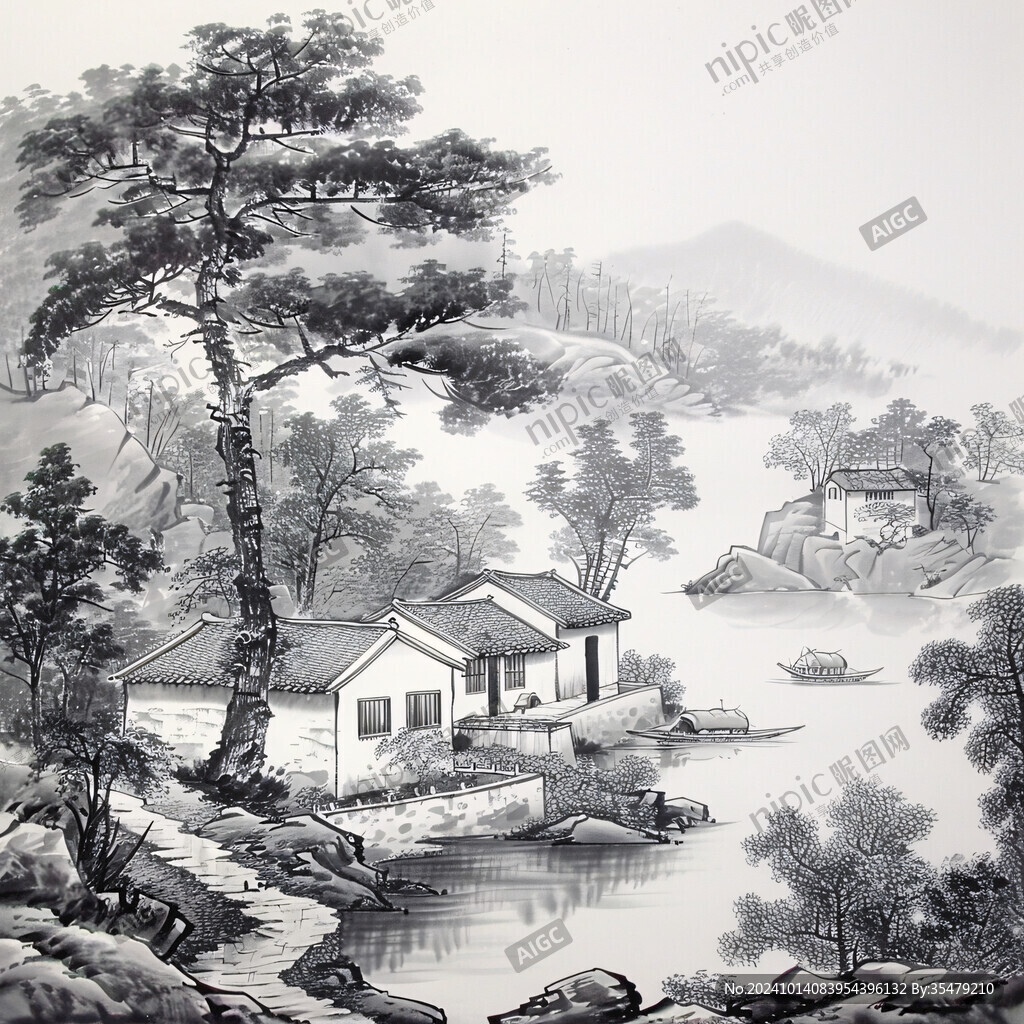 国画小桥流水人家