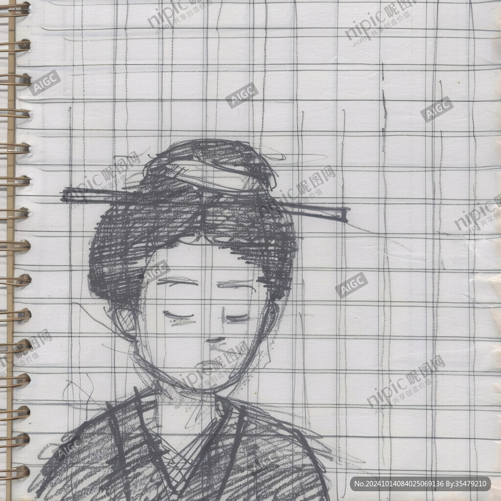 朝鲜族插画线稿