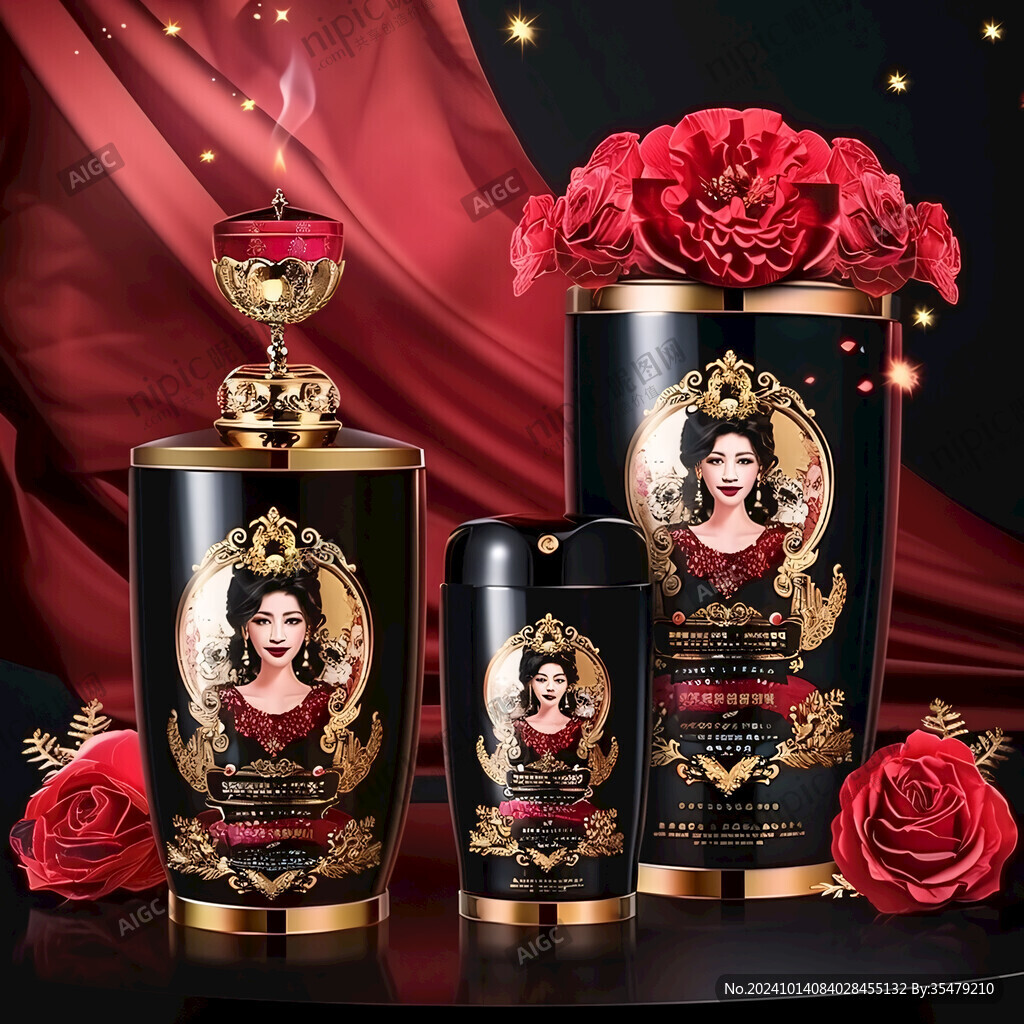 玫瑰花化妆品设计