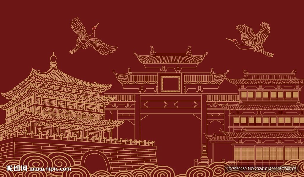 新中式背景墙 