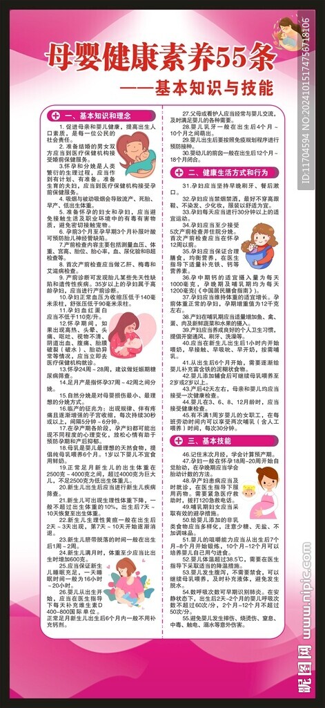 母婴健康素养展架