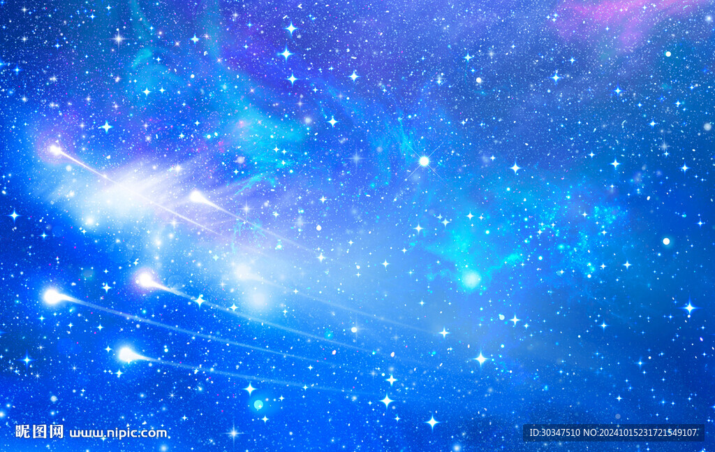 蓝色星空软膜背景