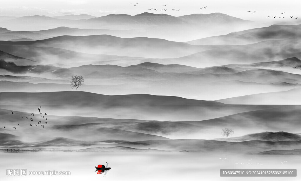 水墨山水画