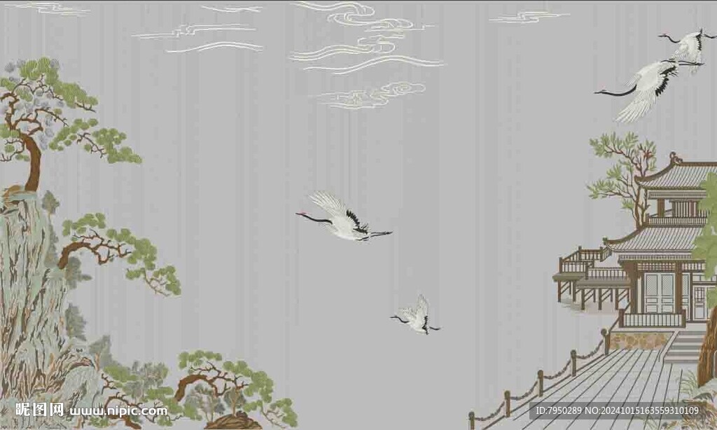 新中式背景墙合层