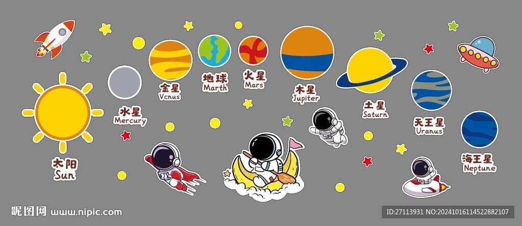 八大行星文化墙