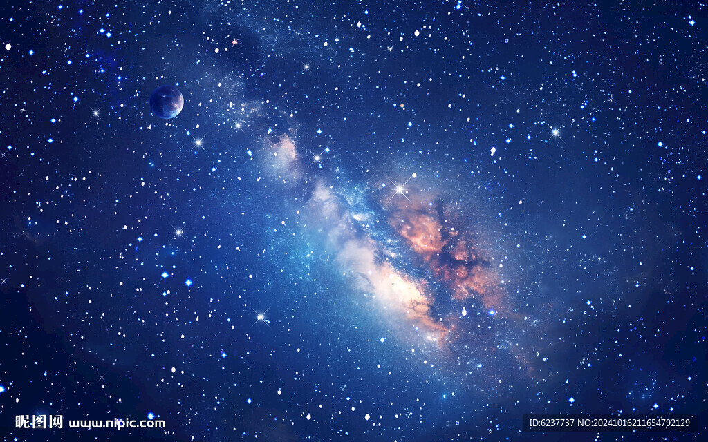 蓝色星空图