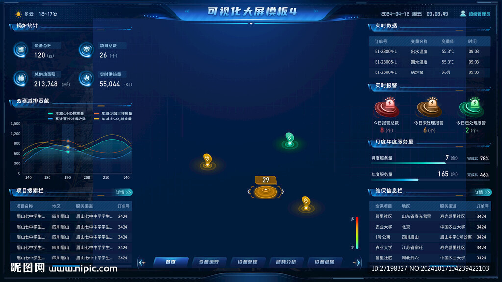 科技感大数据可视化智能界面图片