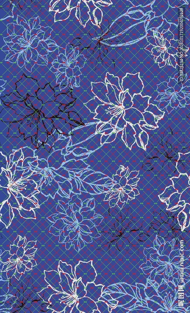 线条花 