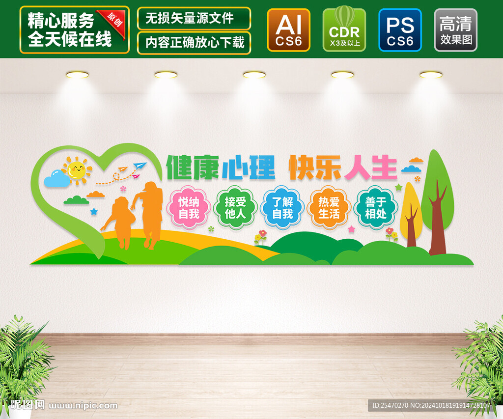 青少年心理健康文化墙
