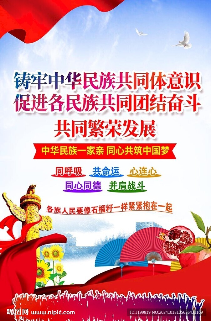 铸牢中华民族共同体意识海报