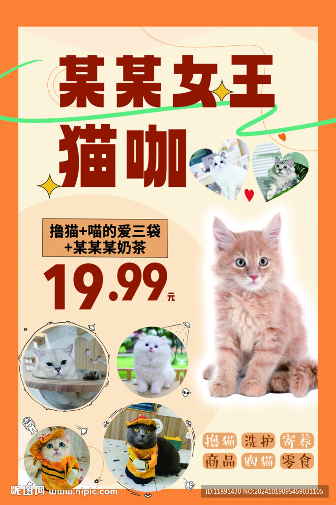 猫咖海报