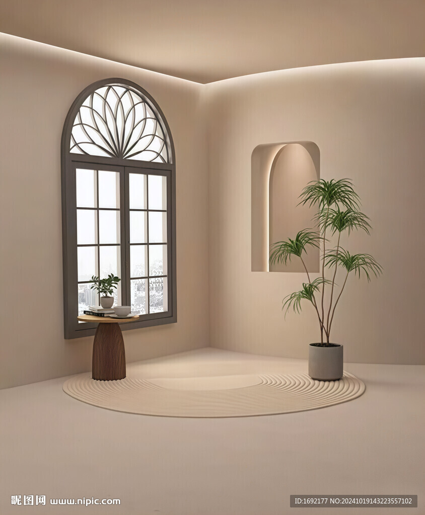 3D立体空间直播背景