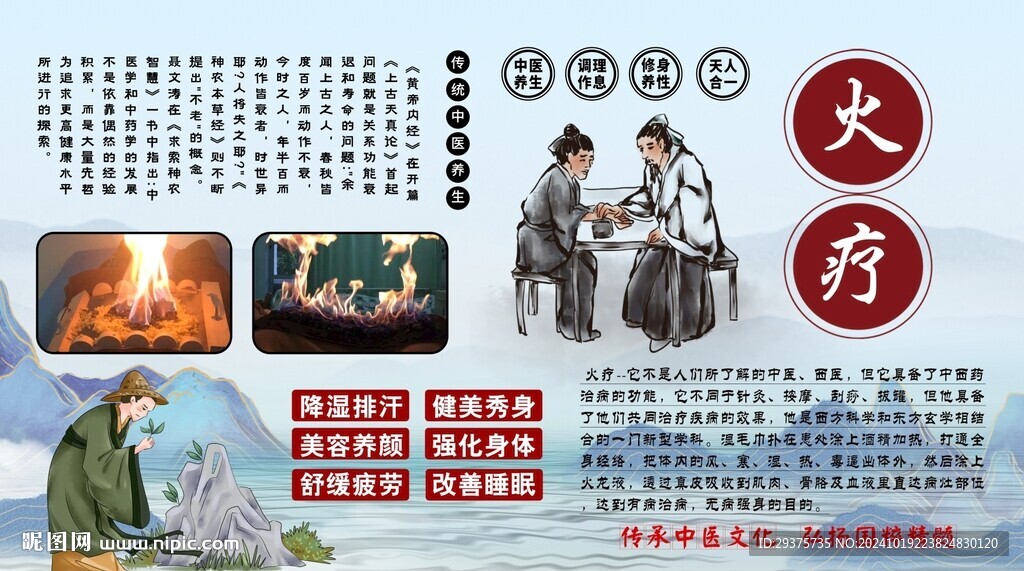 火疗背景墙