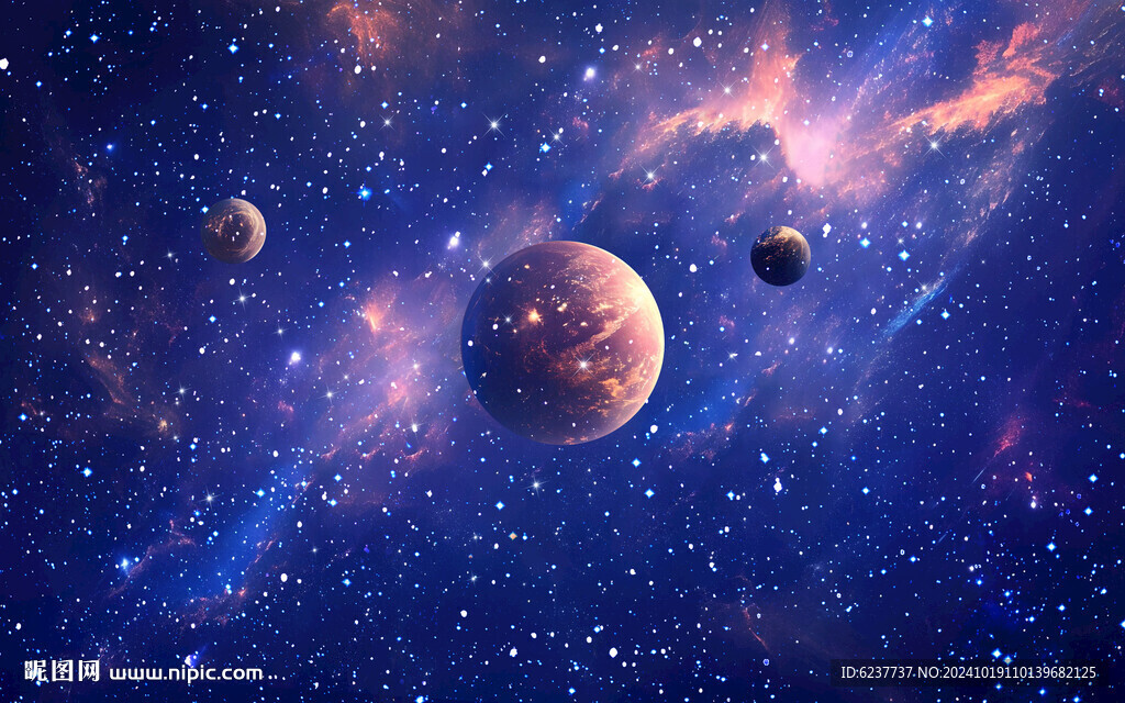 宇宙星球星空背景墙