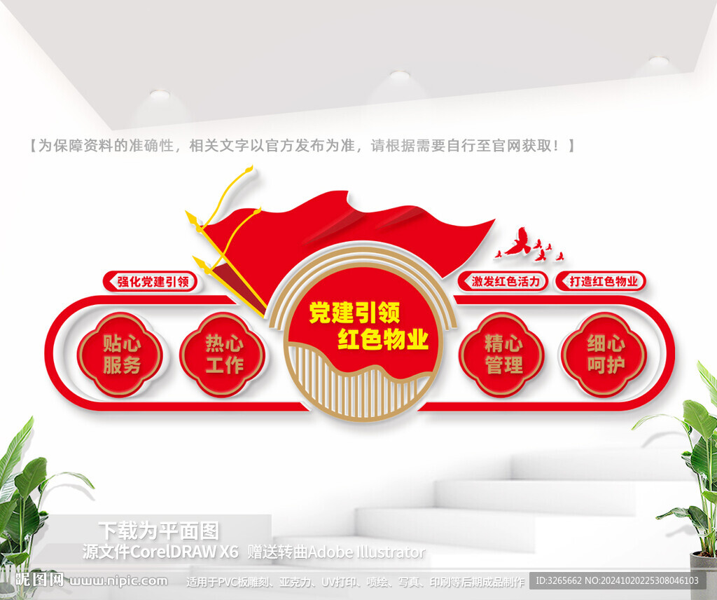 党建引领红色物业文化墙