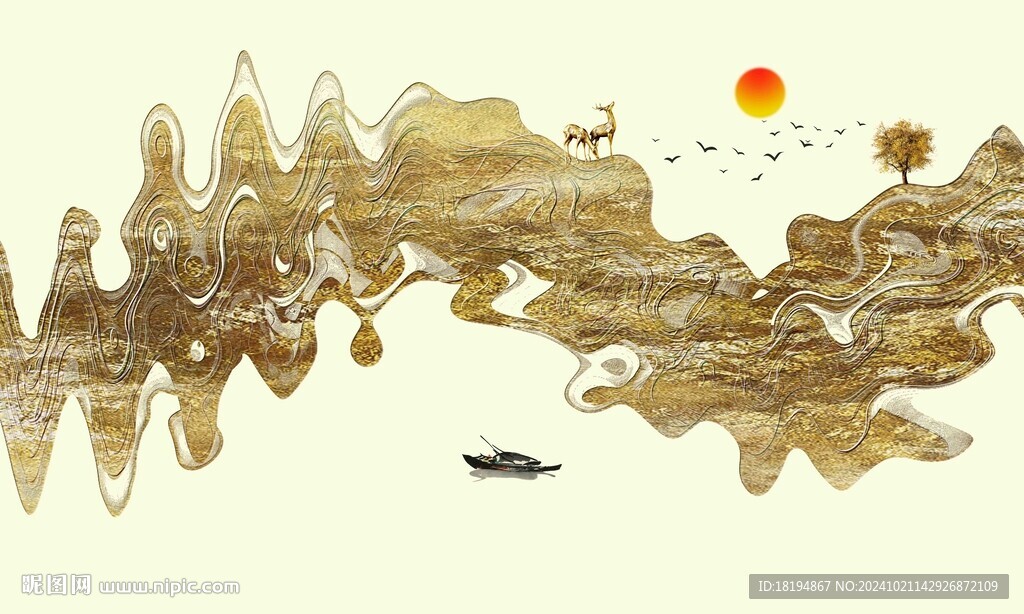 金色浮雕抽象背景