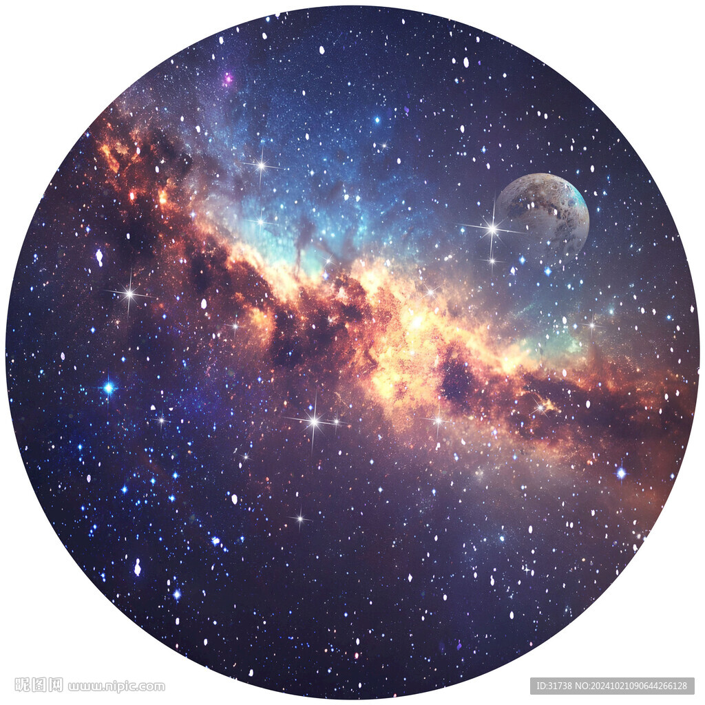 圆形星空吊顶天花软膜