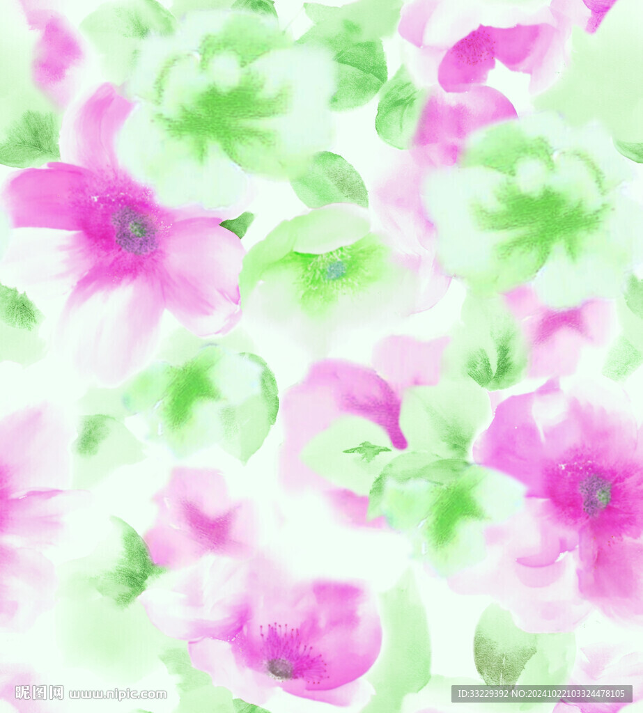 水彩花