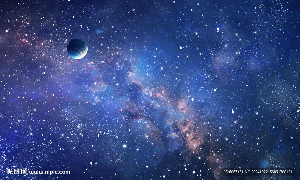 蓝色星空背景墙