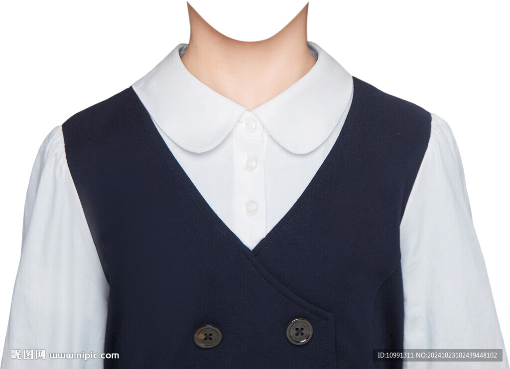女小学生证件照衣服素材