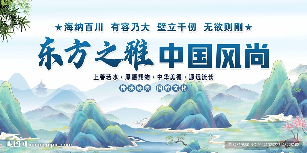 中国风展板