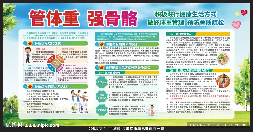 骨质疏松健康教育宣传栏