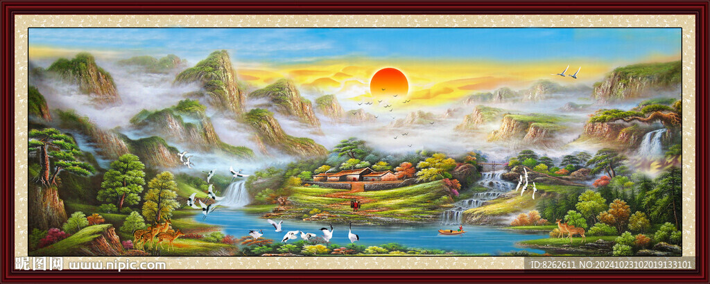 油画山水