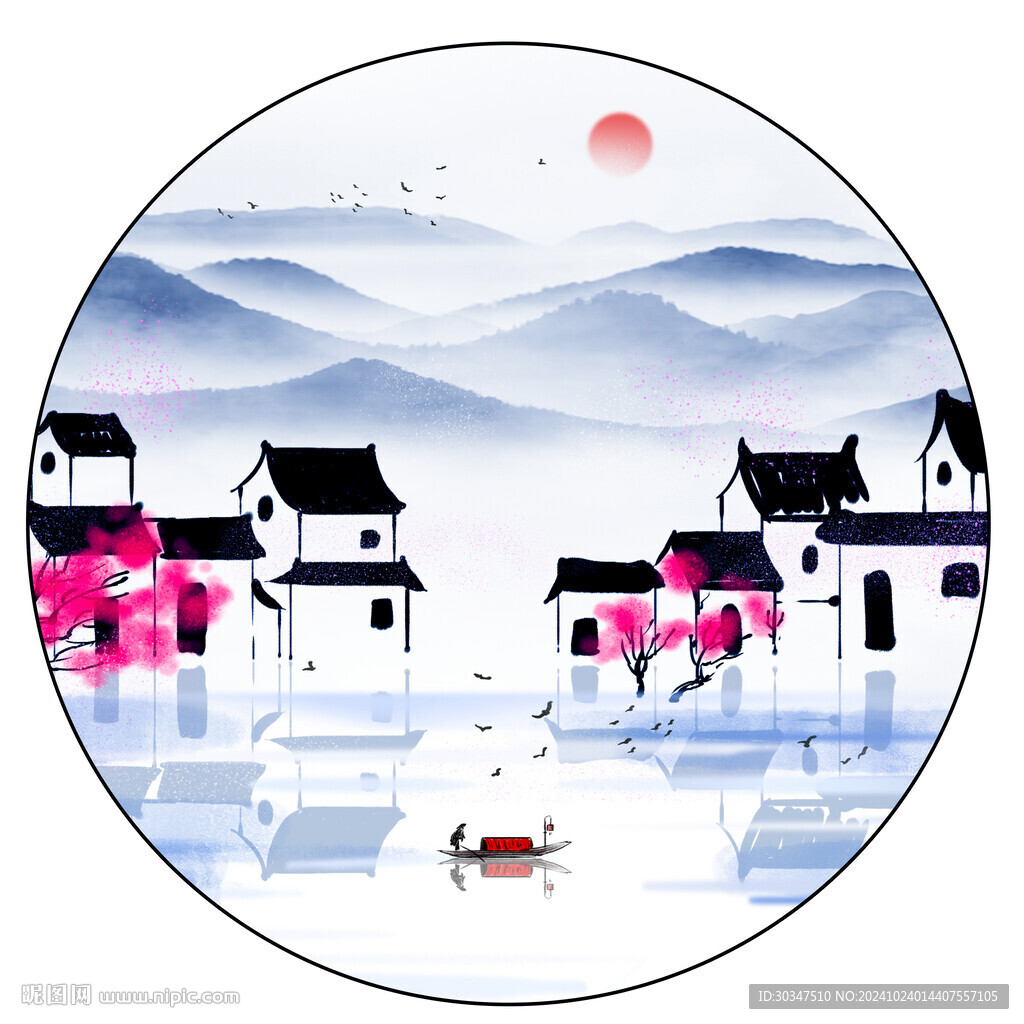 水墨山水装饰画