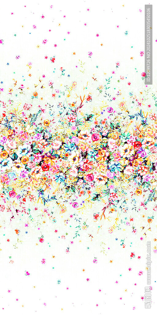 乱花定位数码印花