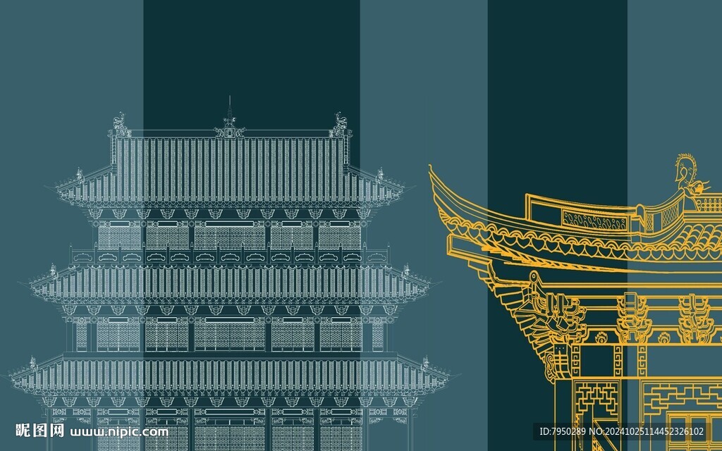 新中式背景墙 