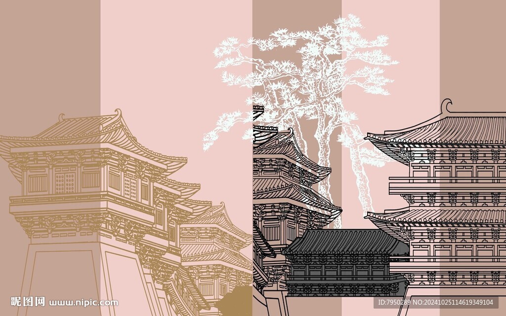 新中式背景墙  