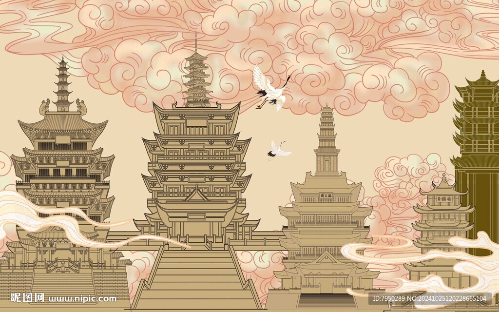 新中式背景墙  