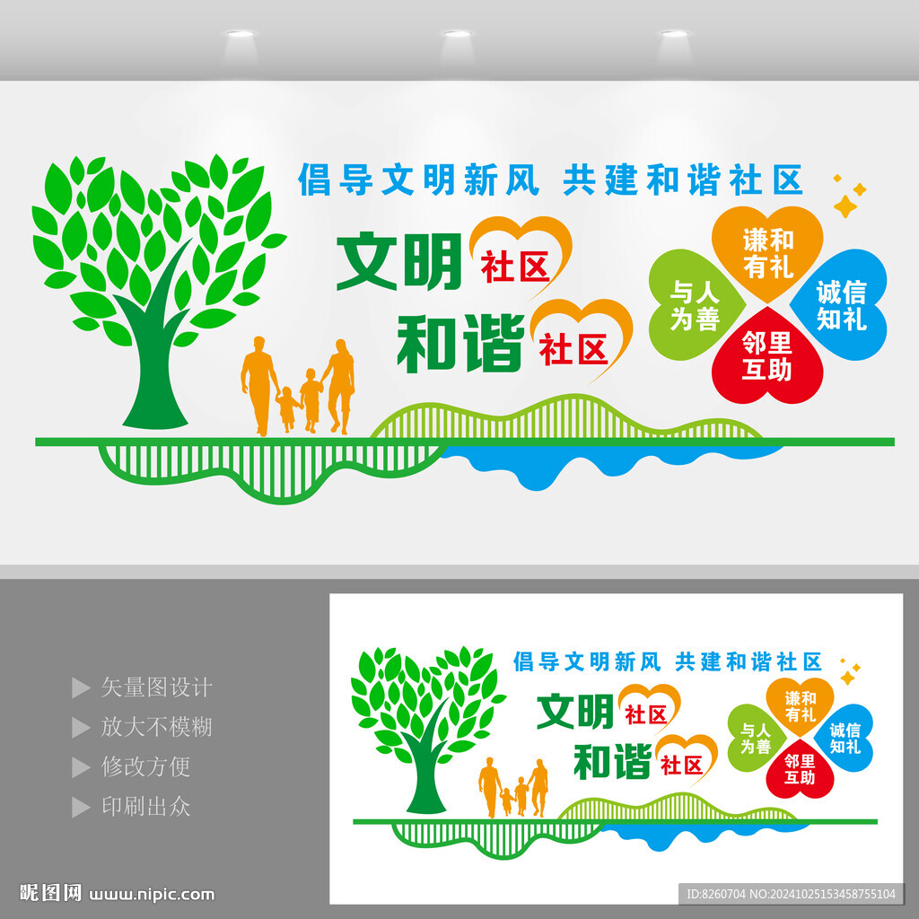 和谐社区文化墙