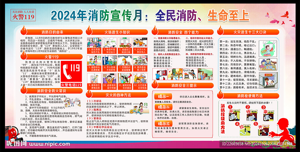 119消防宣传月宣传知识