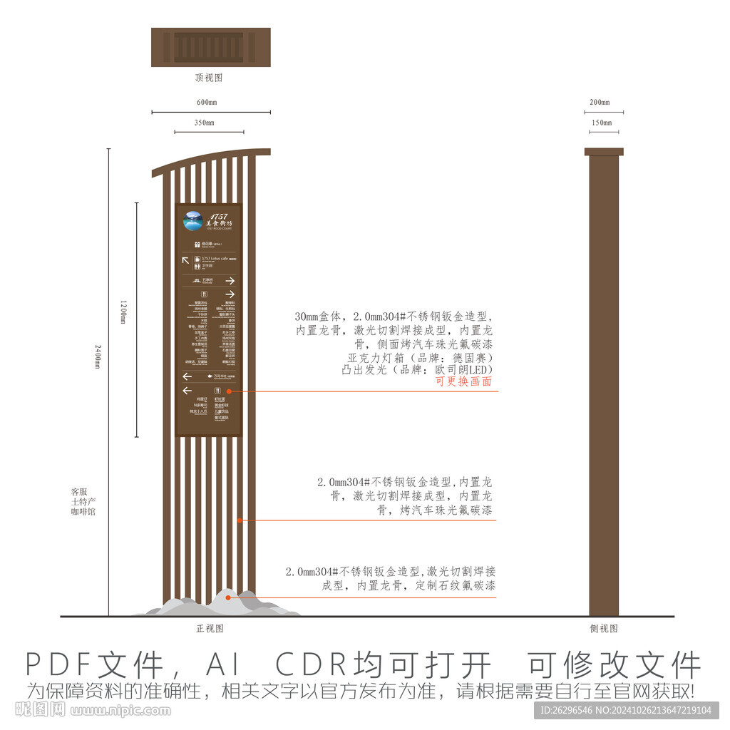 街区指向立牌
