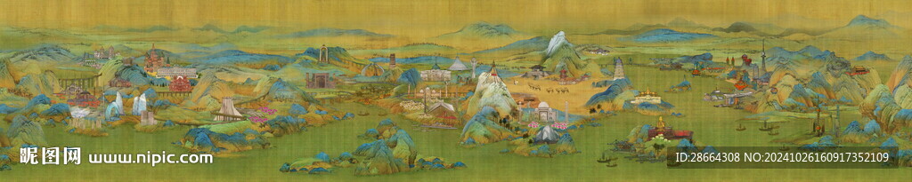 青岛青绿山水长卷