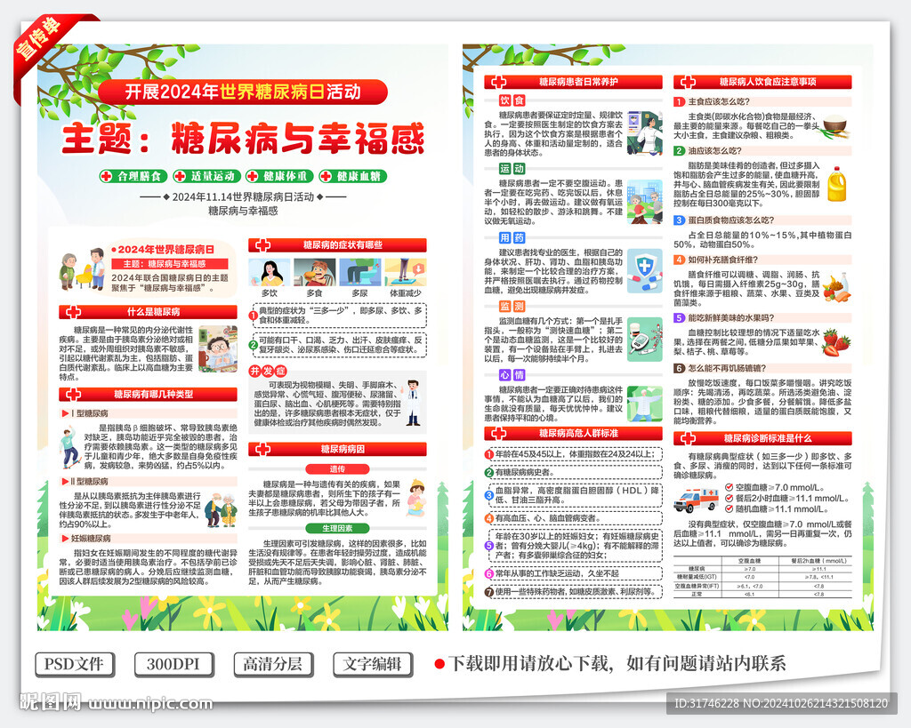 世界糖尿病日宣传单