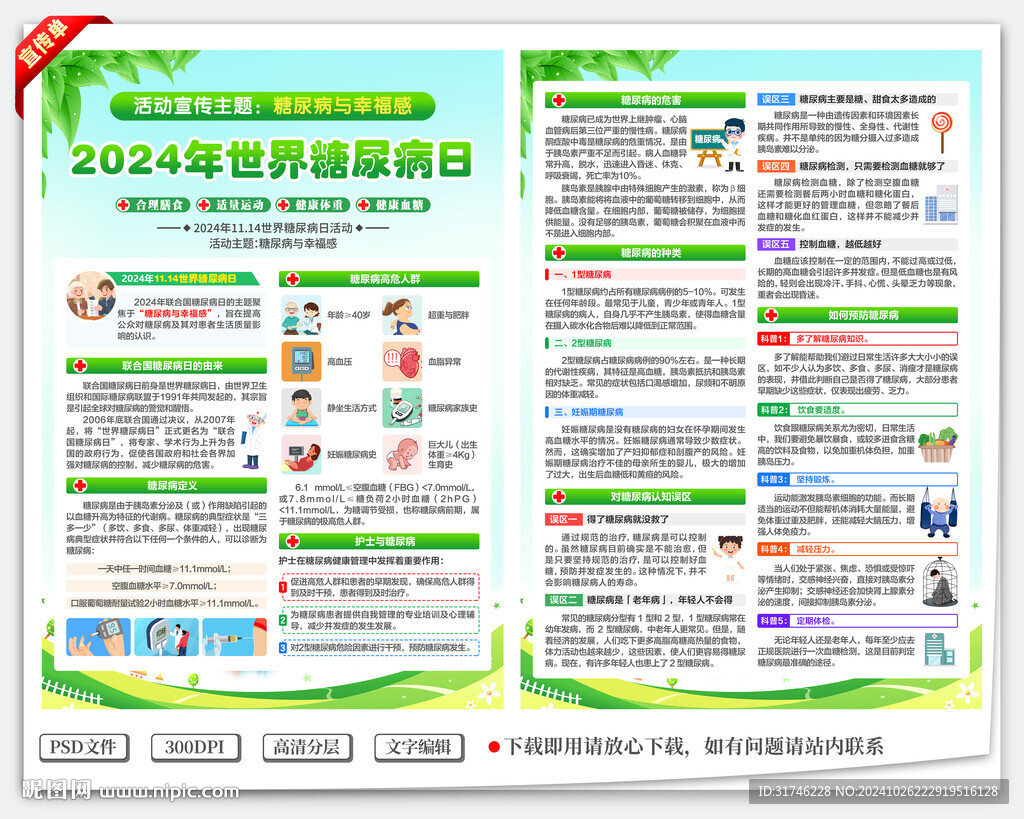 糖尿病宣传单