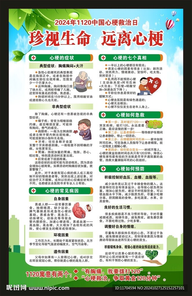 心梗救治日海报