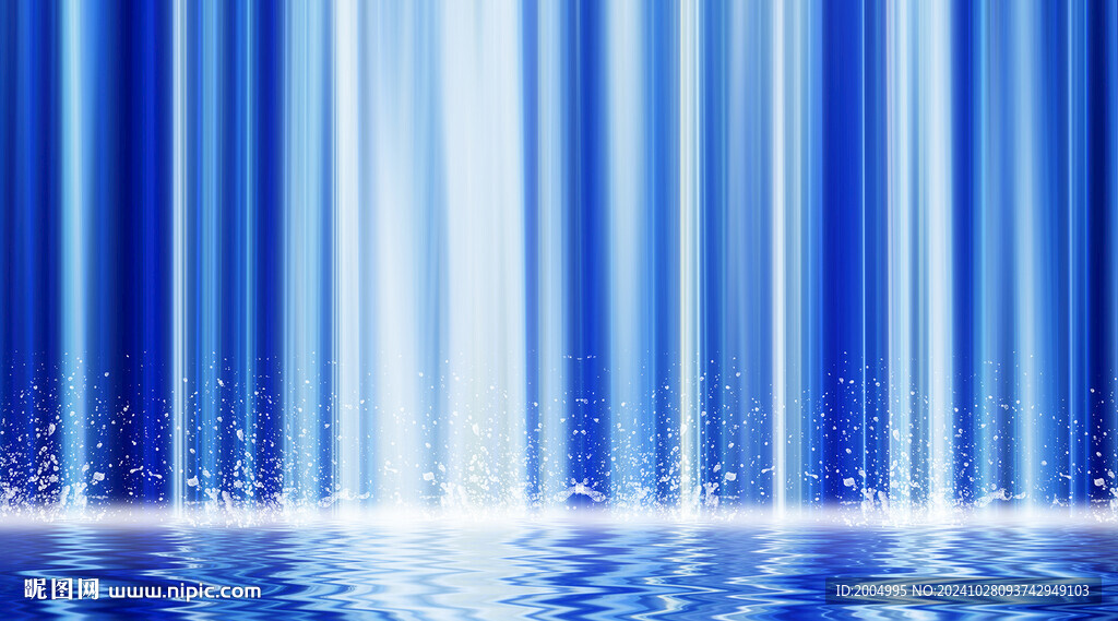 瀑布生财流水装饰画